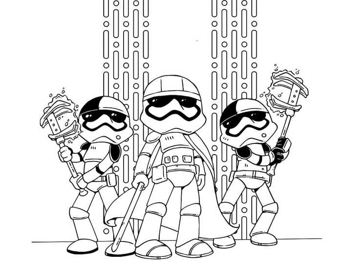 Star Wars The Last Jedi Storm Troopers Coloring Page