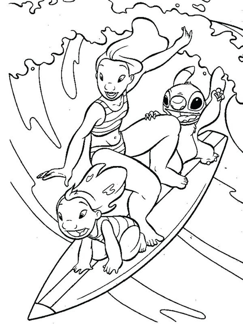 Stitch Coloring Pages Angel