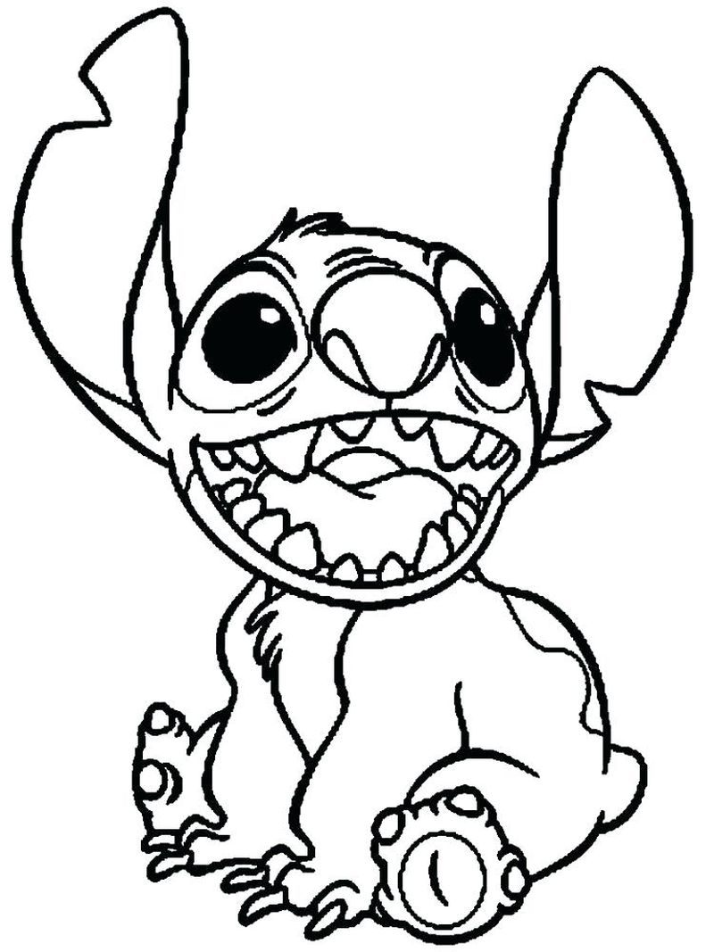 Stitch Coloring Pages Cute