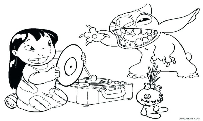 Stitch Coloring Pages Double