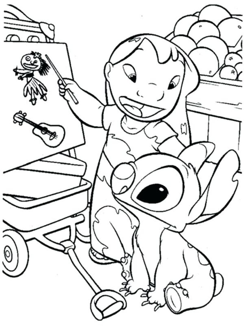 Stitch Coloring Pages Hard