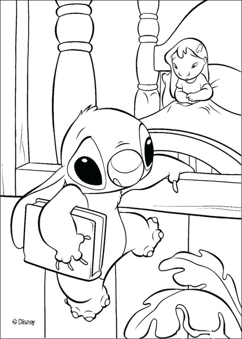 Stitch Coloring Pages Holiday