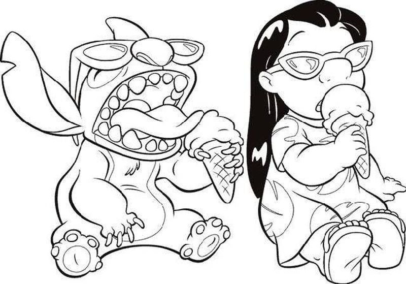 Stitch Coloring Pages Print