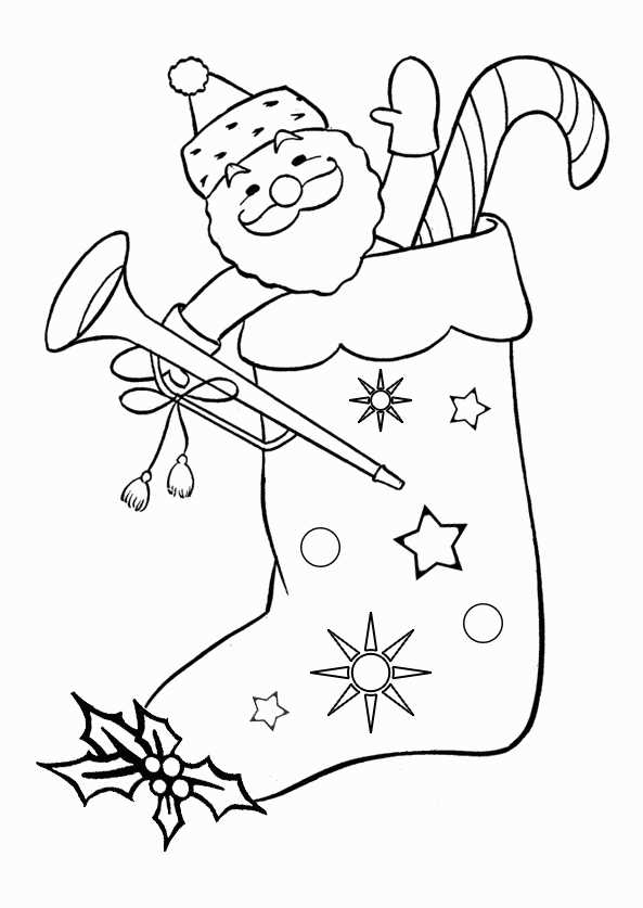 Stocking Stuffers Christmas Stocking Coloring Page