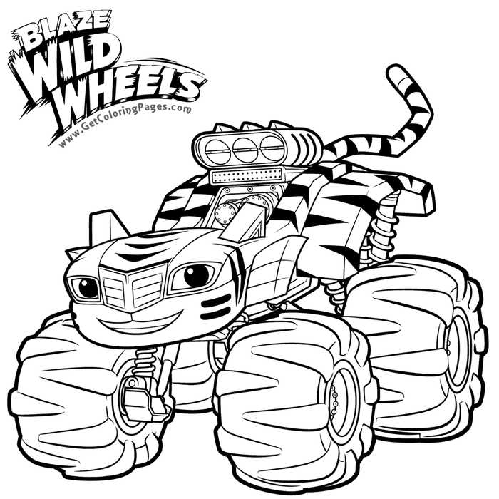 Stripes Blaze And The Monster Machines Coloring Pages