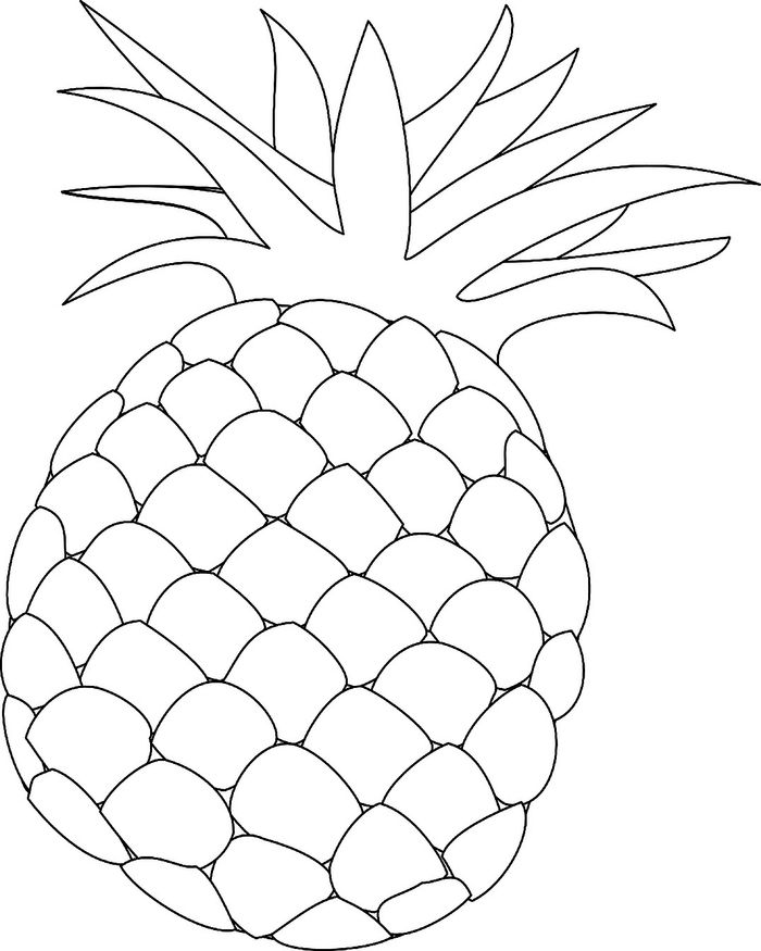 Summer Printable Coloring Pages Pineapple