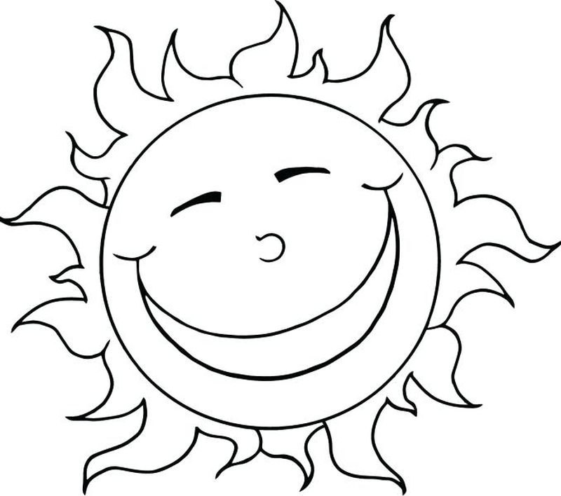 Sun Coloring Page Children