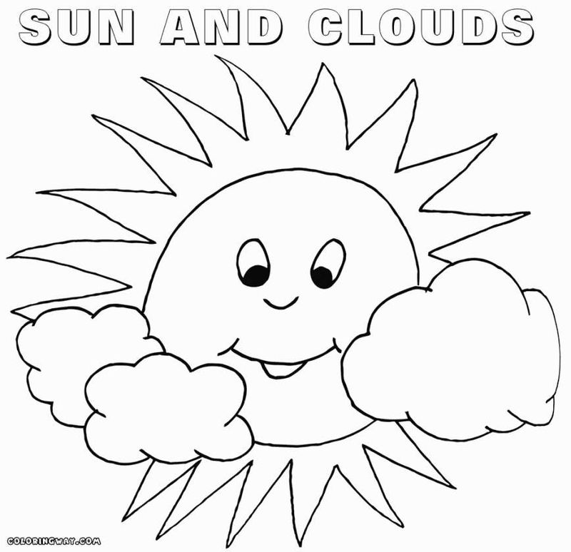 Sun Coloring Page Cut Out