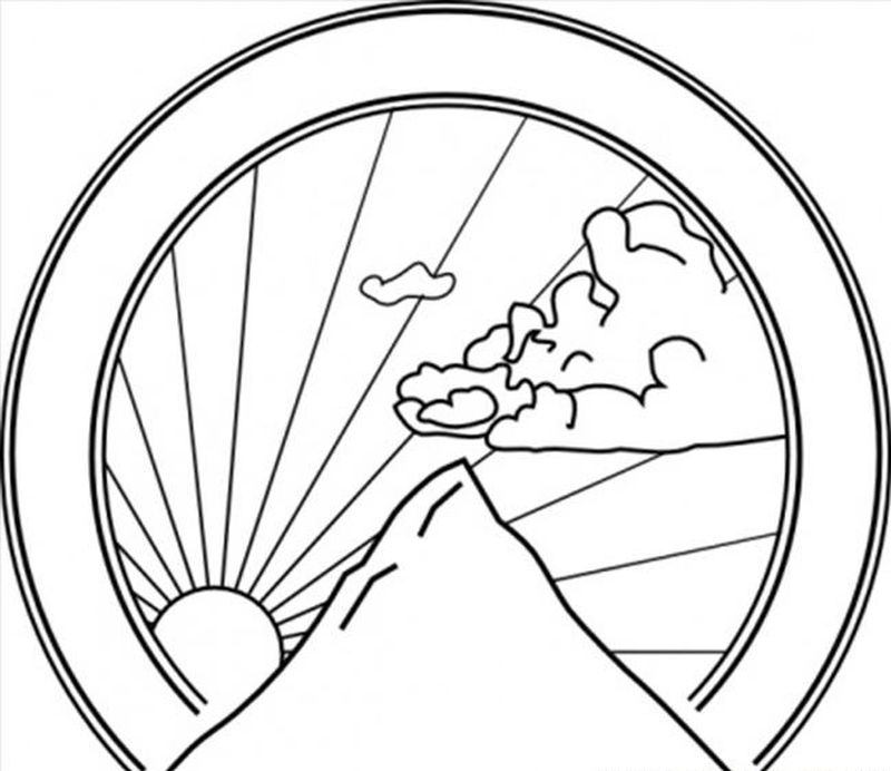 Sun Coloring Page For Kids