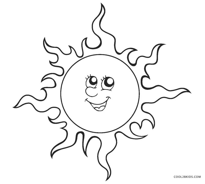 Sun Coloring Pages Printable PDF - Coloringfolder.com