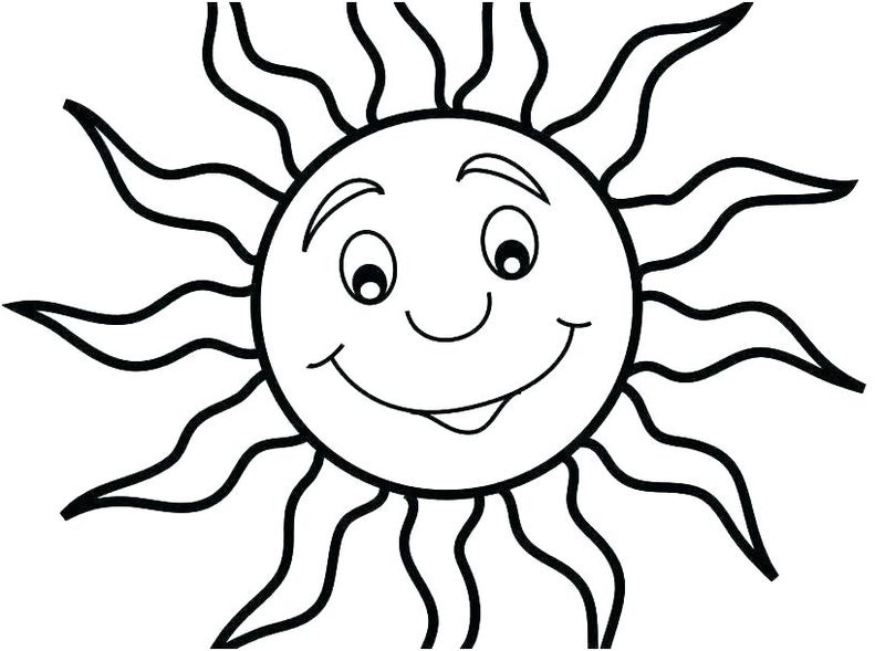 Sun Coloring Page Free Download