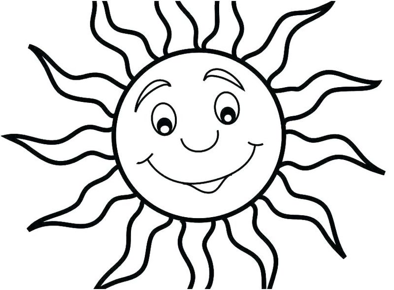 Sun Coloring Pages Printable PDF - Coloringfolder.com