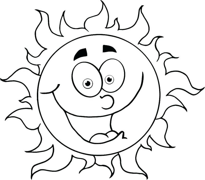 Sun Coloring Page Image