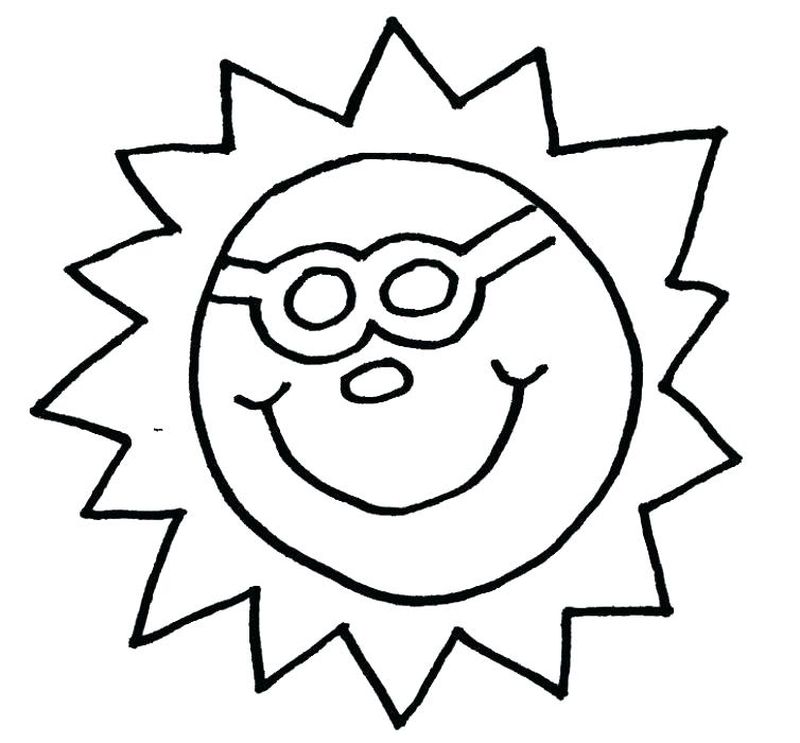 Sun Coloring Page No Face
