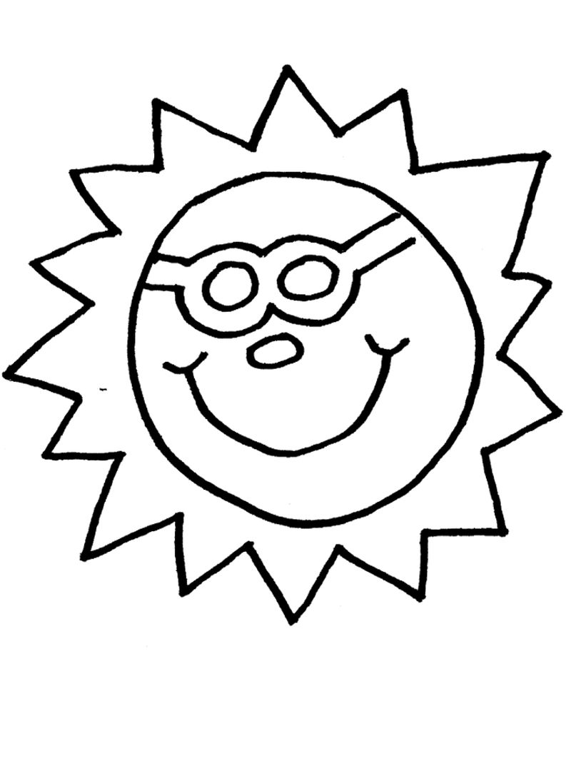 Sun Coloring Page Public Domain