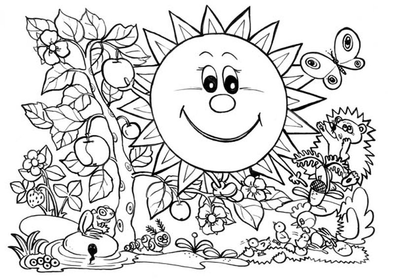 Sun Coloring Page Yellow