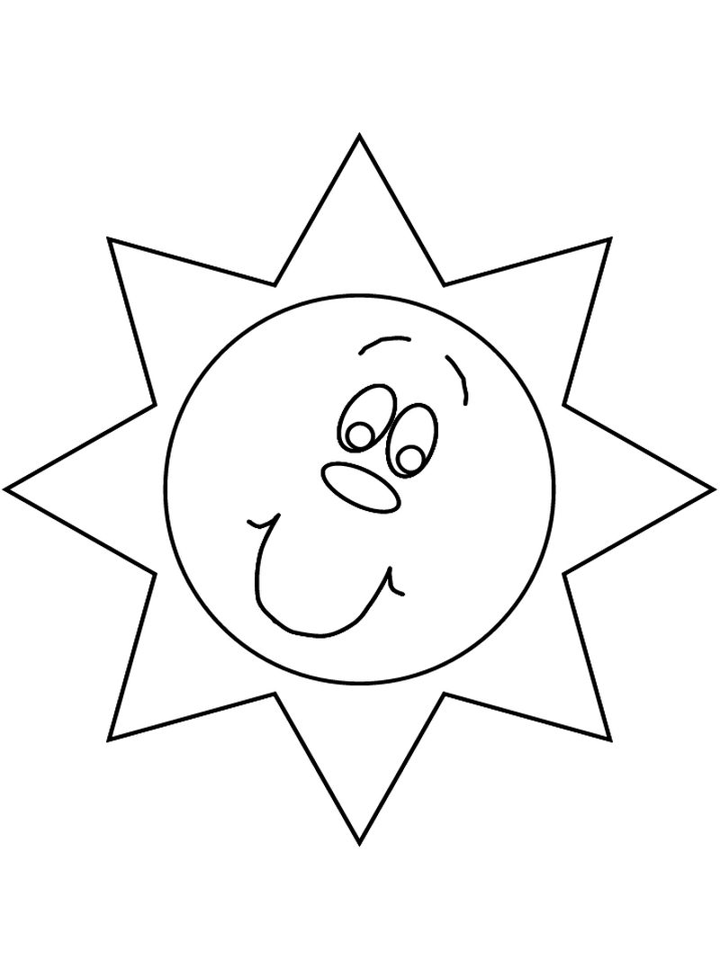 Sun With Sunglasses Coloring Page
