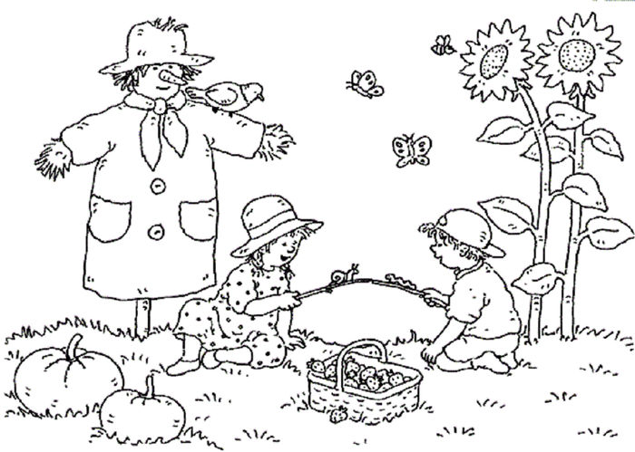 Sunday School Autumn Coloring Pages