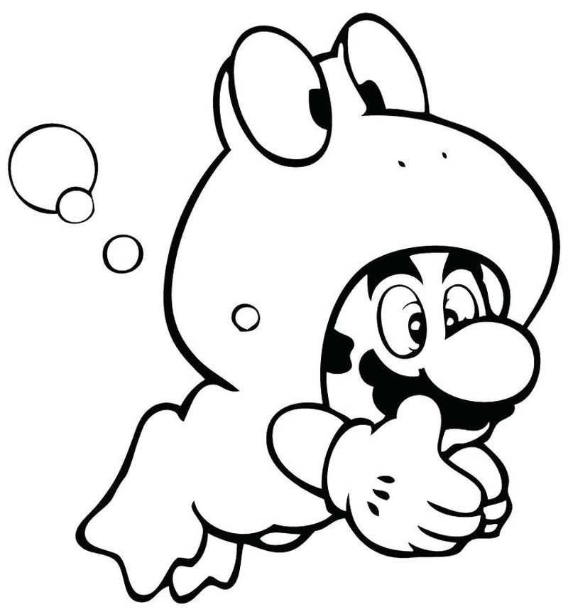 Super Mario Brothers Toad Coloring Pages