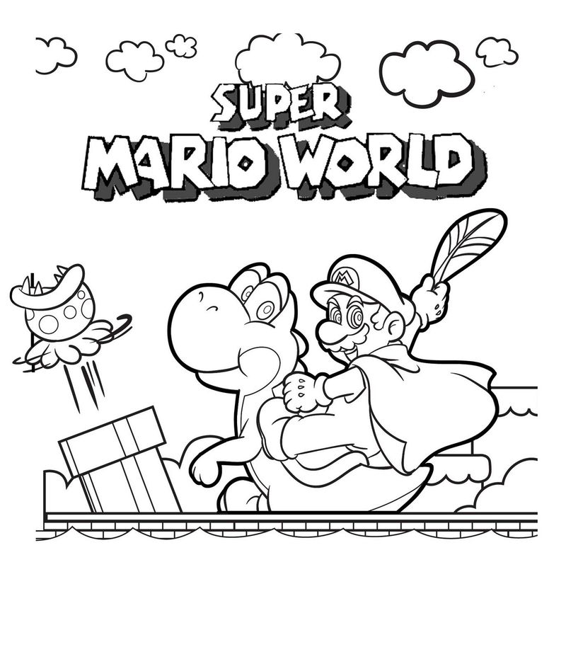 Super Mario Coloring Pages Toad