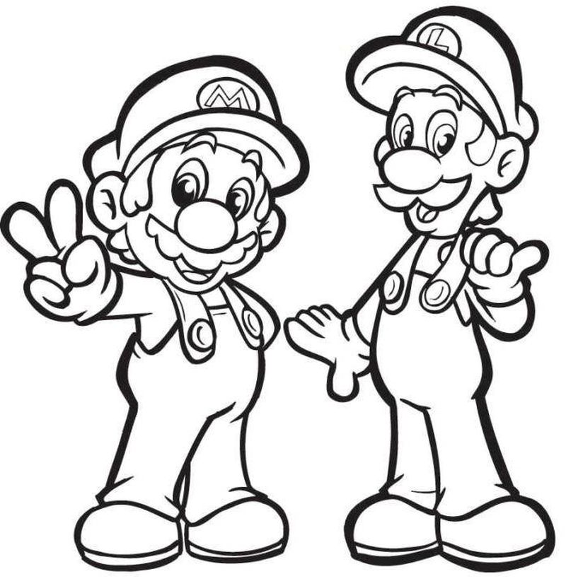 Super Mario Smash Bros Coloring Pages