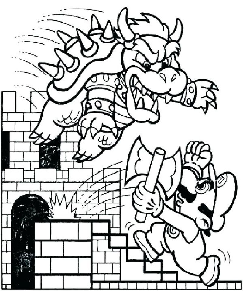 Super Mario Sonic Coloring Pages