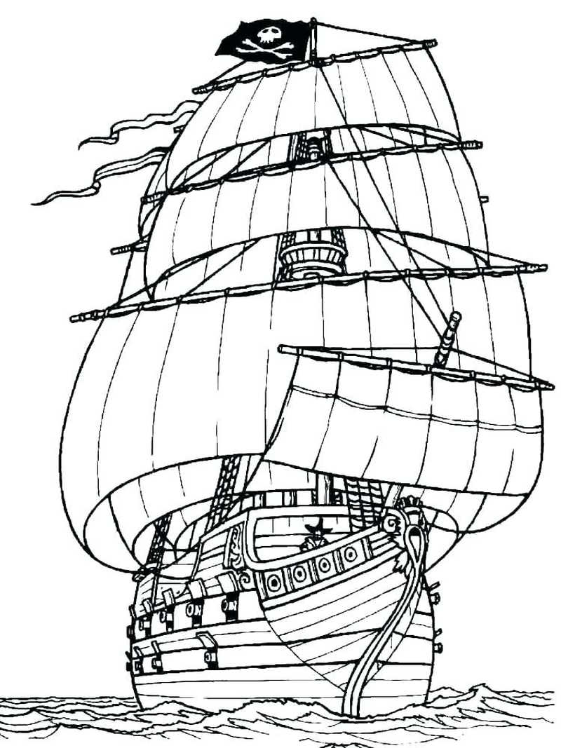 Superb Boat Coloring Page Printable