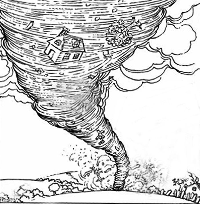 Supercell Tornado Coloring Pages