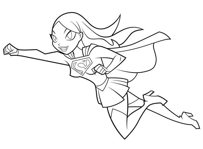 Supergirl Coloring Pages Cw Drawings