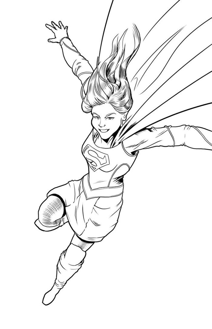 Supergirl Coloring Pages To Print