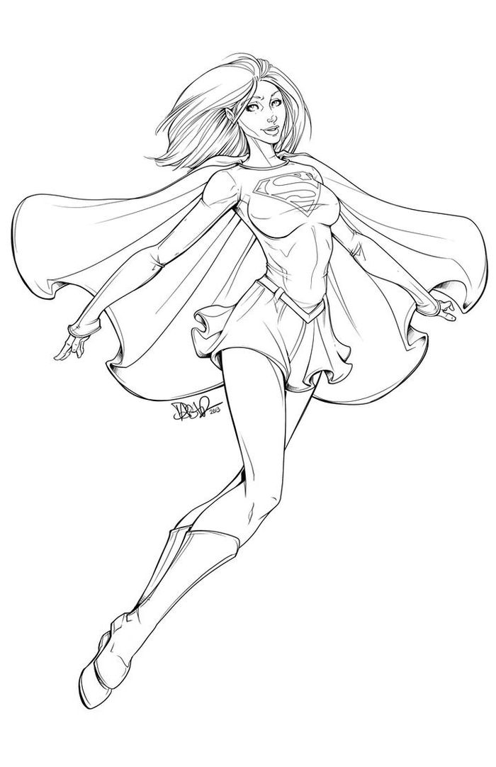 Supergirl Coloring Pages