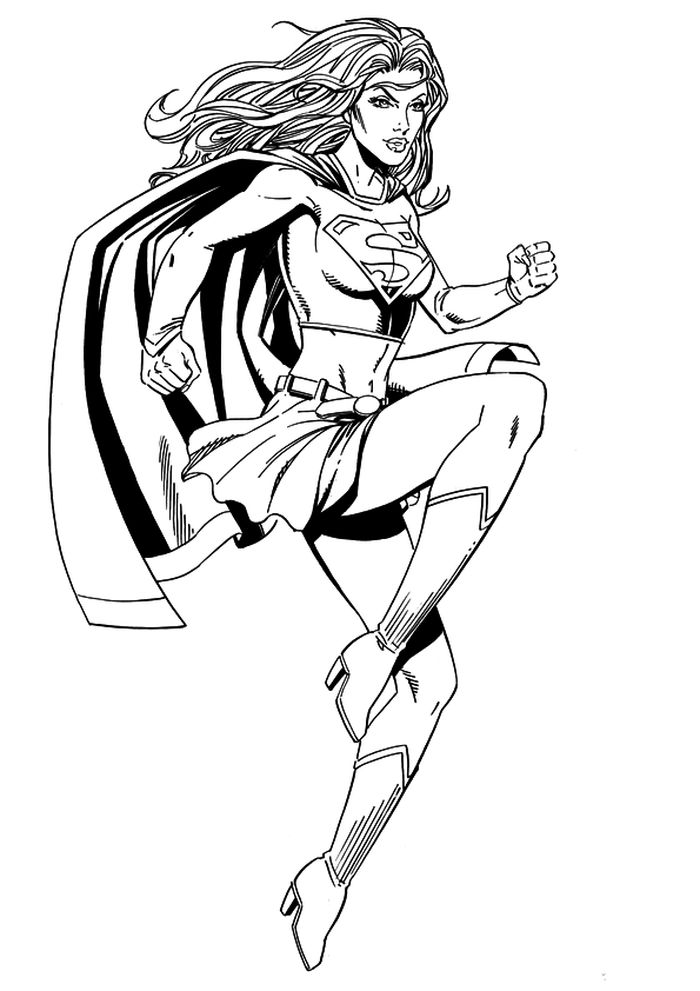 Supergirl Dc Superhero Girl Coloring Pages