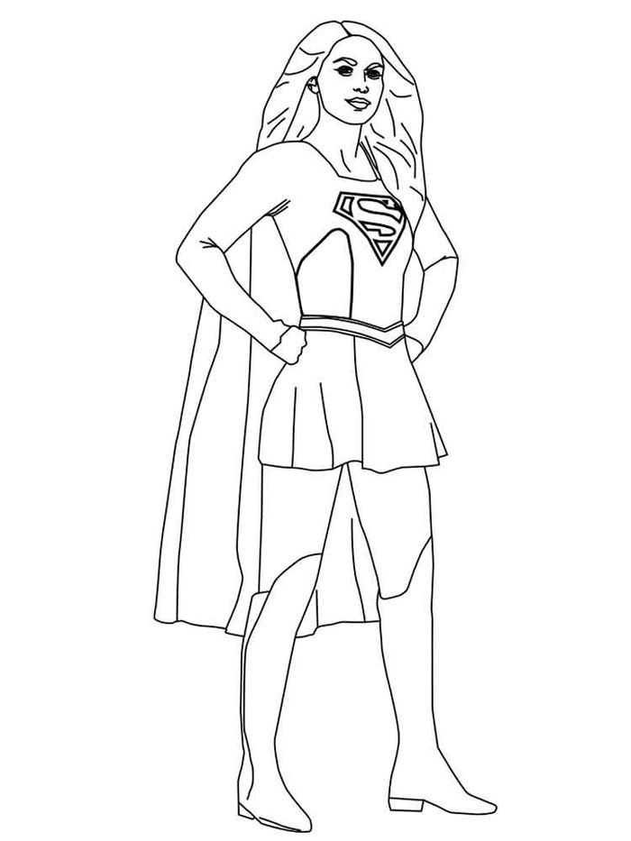 Supergirl Kara Danvers Coloring Pages