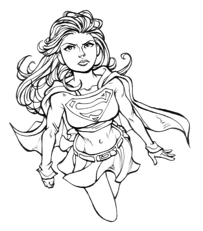 Supergirl Printable Coloring Pages