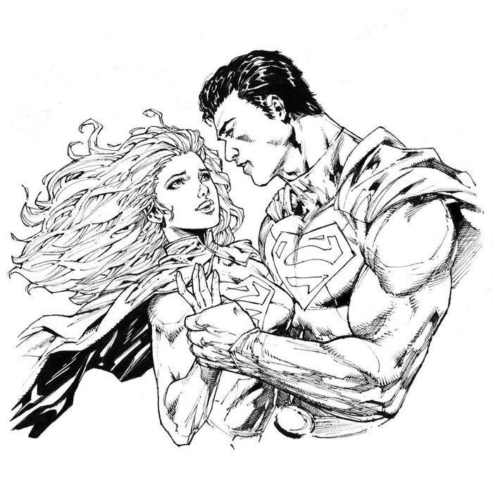 Superman And Supergirl Coloring Pages