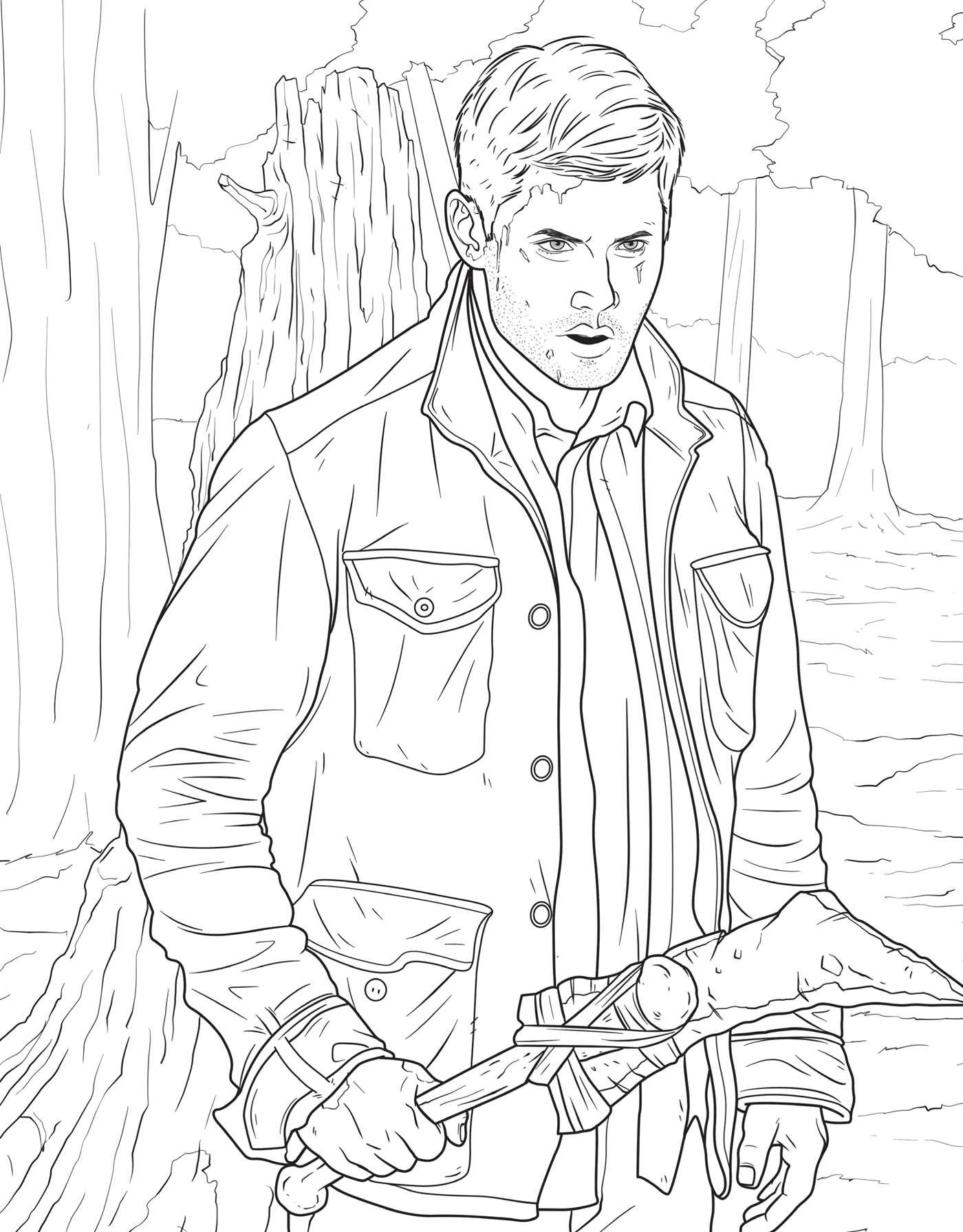 supernatural coloring pages for adults