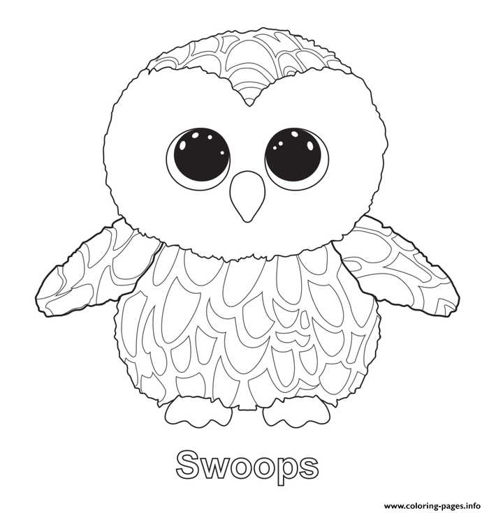 Swoops Beanie Boo Coloring Pages