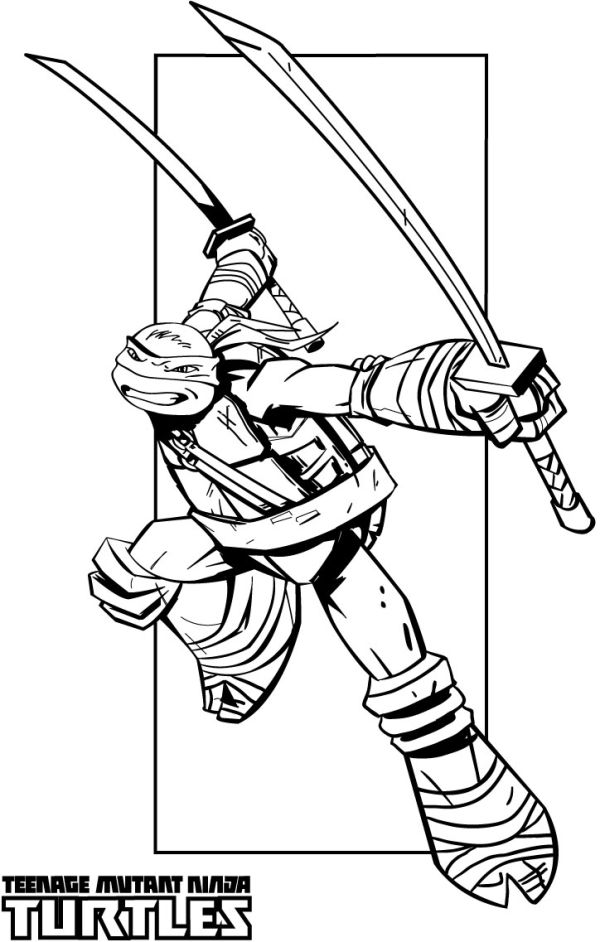 Swords Teenage Mutant Ninja Turtles Coloring Pages