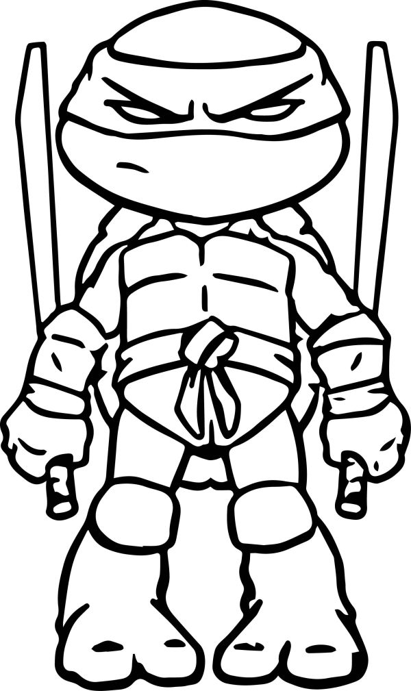 TMNT Cartoon Coloring Page