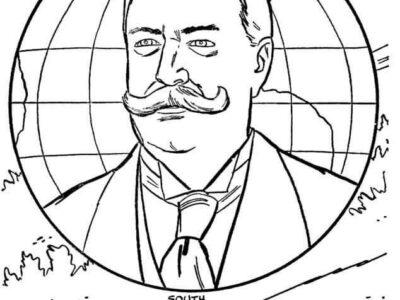 Taft Presidents Day Coloring Page