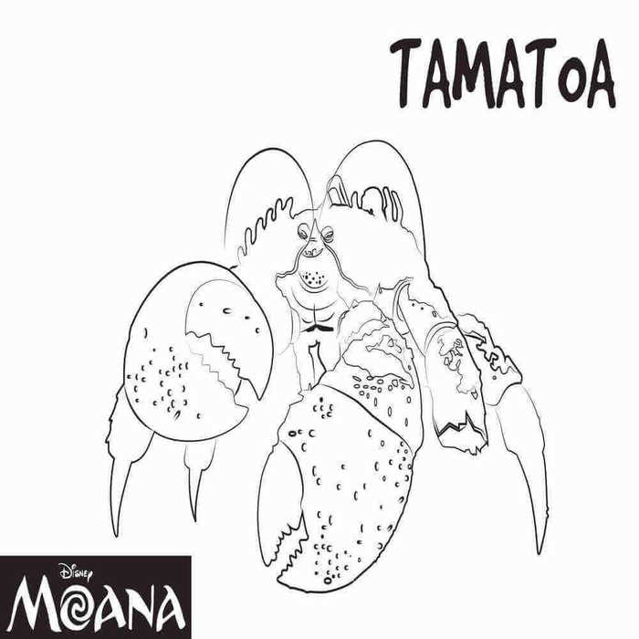 Tamatoa Moana Coloring Page