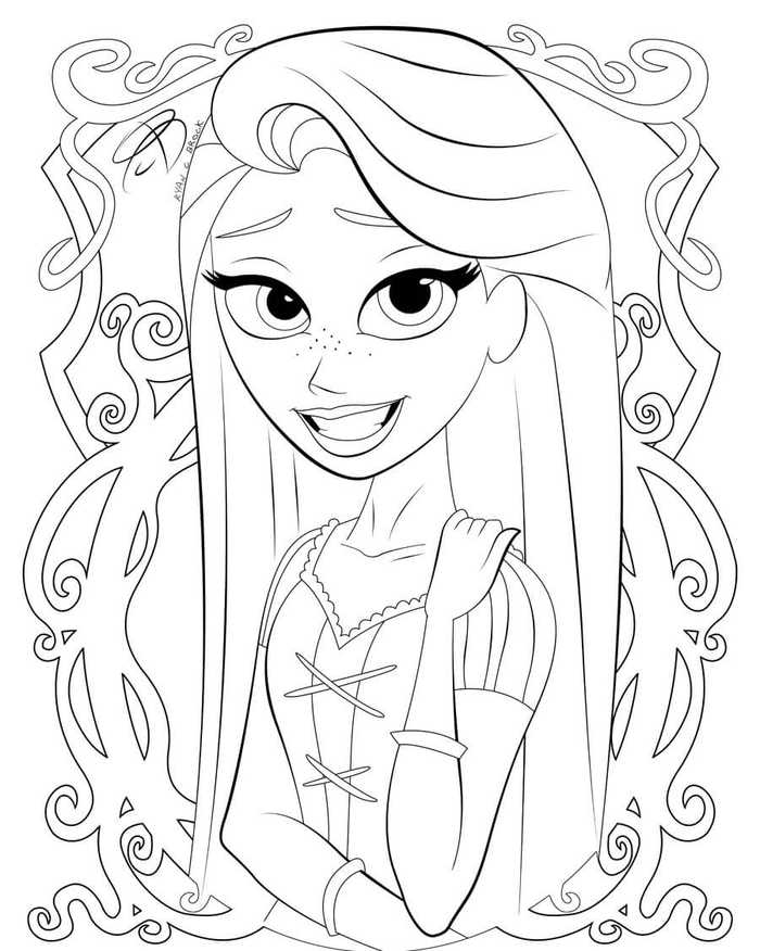 tangled coloring page