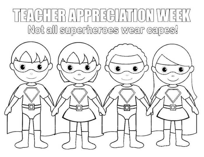 Teacher Appreciation Week Coloring Page