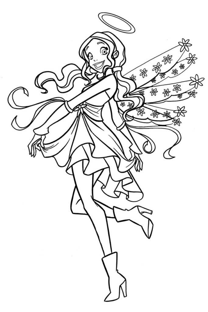 Teen Angel Coloring Page