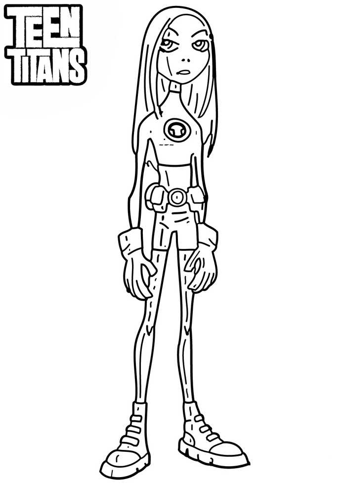 Teen Titans Coloring Page Terra