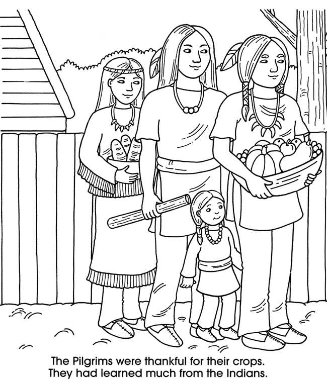 Thanksgiving Gifts Coloring Pages
