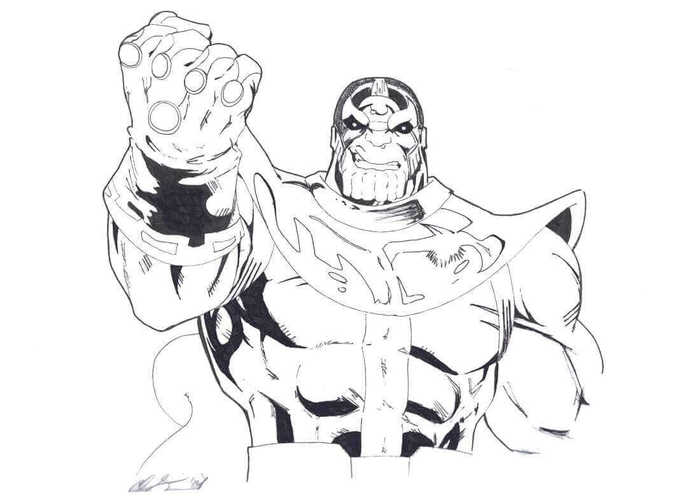 Thanos Gauntlet Coloring Page