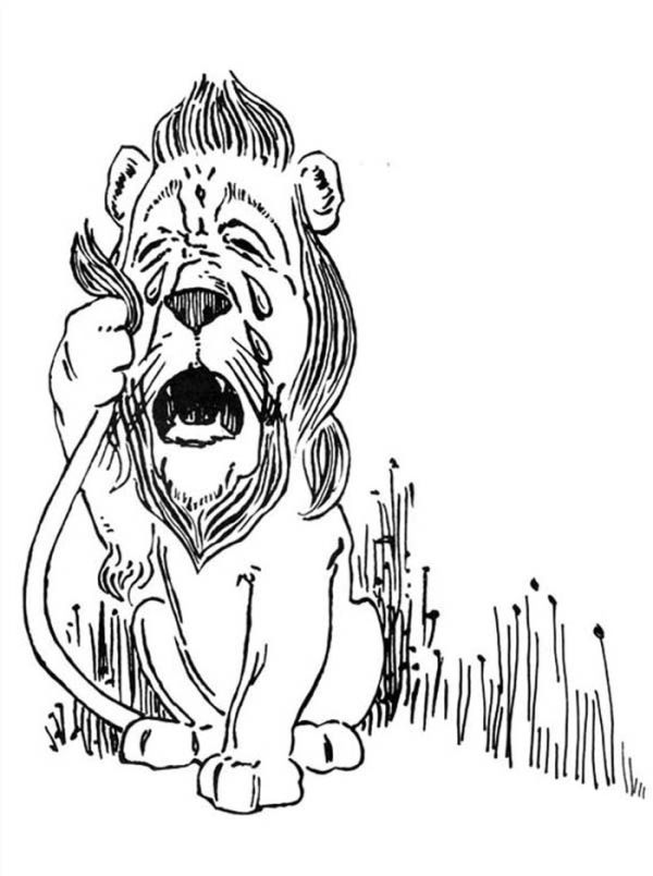 The Cowardly Lion Is Crying In The Wizard Of Oz
