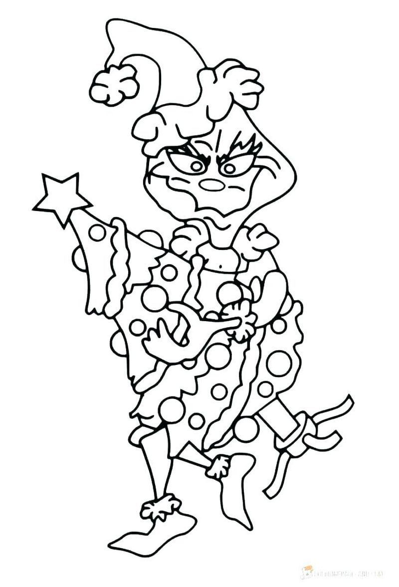 grinch and max coloring pages