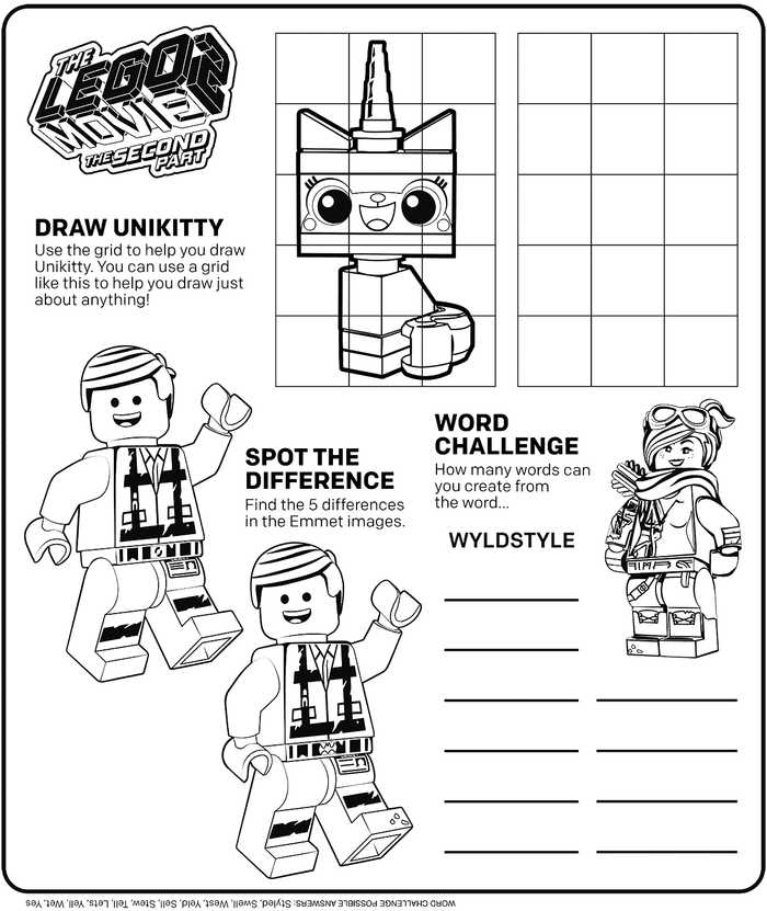The Lego Movie Coloring Pages Printable